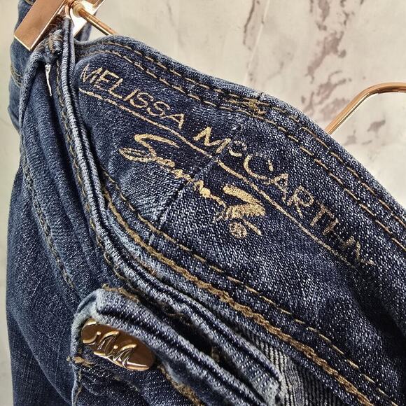 Seven Melissa Mccarthy Jeans Womens 18W Crop Denim Dark Wash Mid Rise - Picture 3 of 12